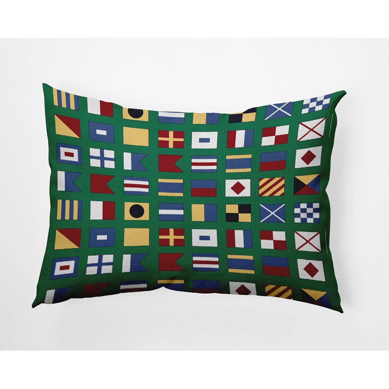 Coussin décoratif réversible intérieur / extérieur Nantucket, Menthe véritable