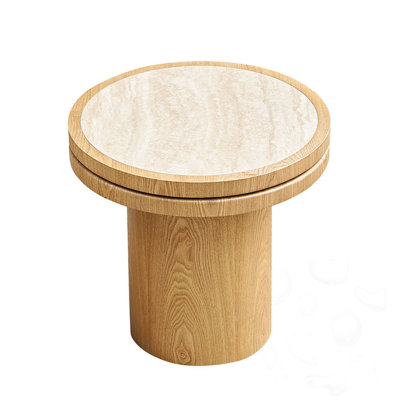 Round Wooden Side Table