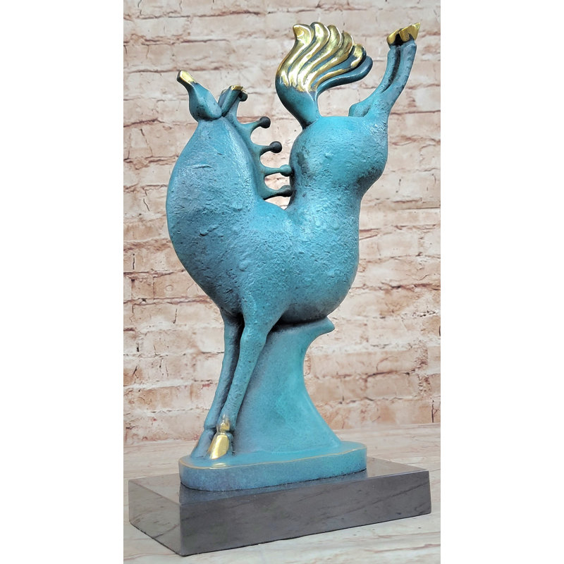 Sculpture en bronze à cheval