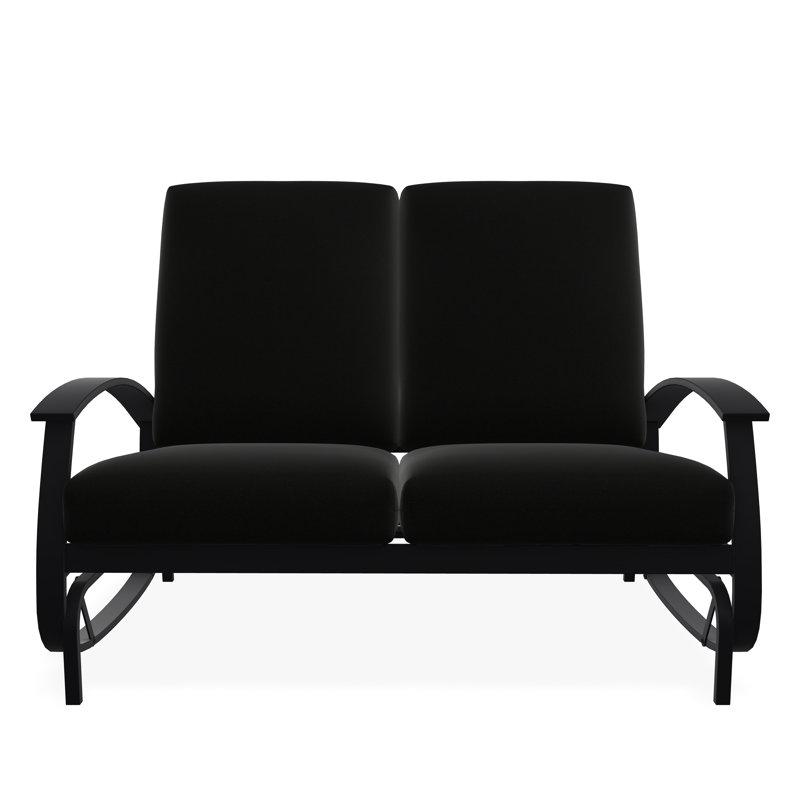 Belle Isle Outdoor Lounge Chair, Tabloid Cloud, Black