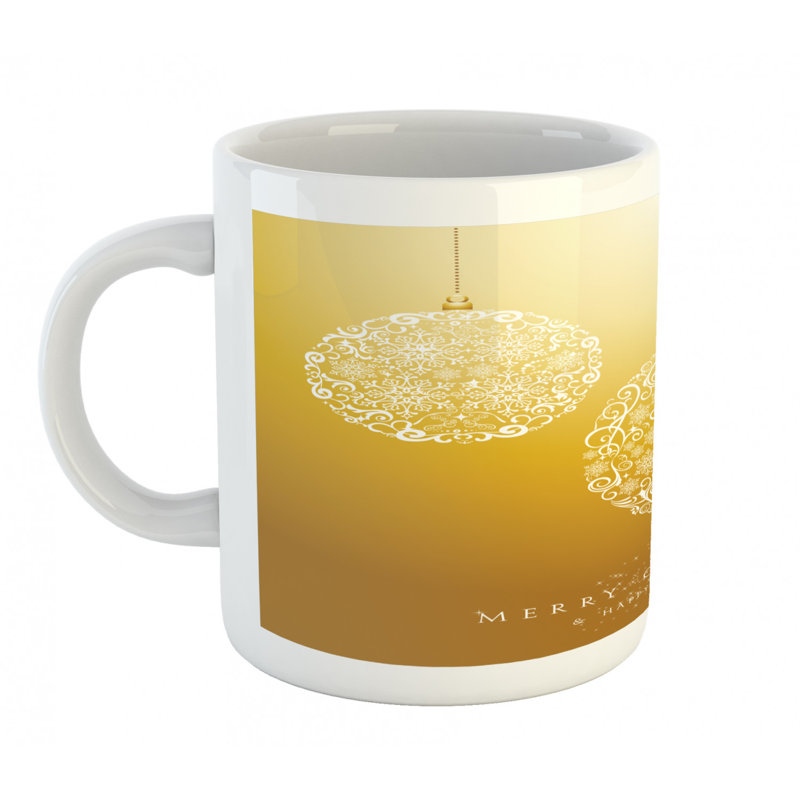 Grande tasse à café rond baubles
