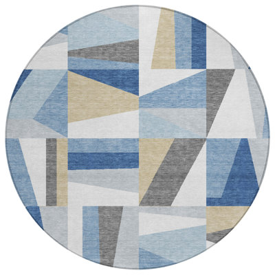 Machine Washable Indoor/Outdoor Chantille ACN2327 Geometric Rug