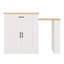 Console d'îlot extensible avec tiroirs, armoire, étagère et table multifonction