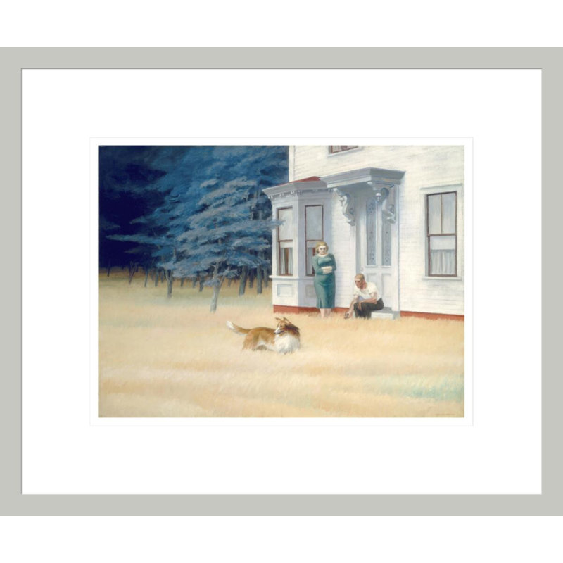 Cape Cod Evening by Edward Hopper -Framed Giclee Print, 13.75" H x 16.53" W