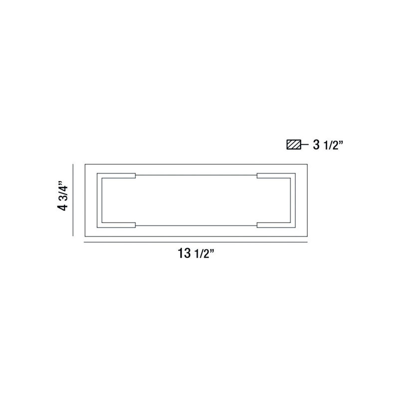Thornhill LED Wall Light, 4.75" H x 13.5" W x 13.5" D, 15