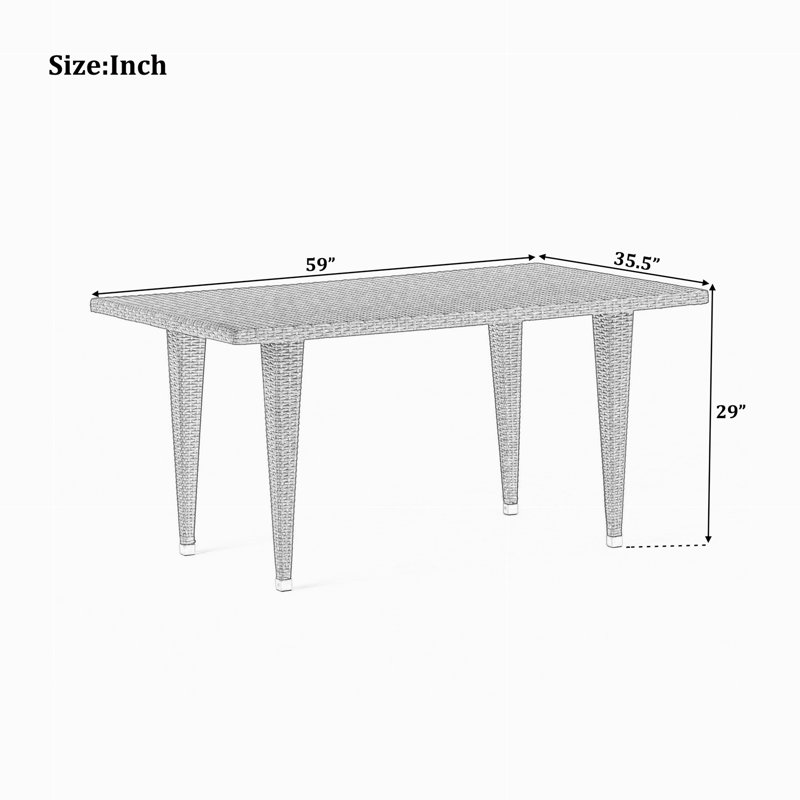 DOMINICA RECT TABLE - PVC