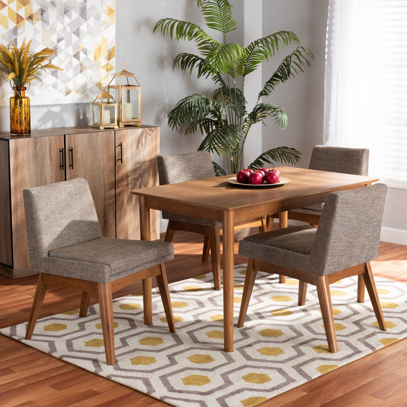 Klimek 4 - Person Four Leg Dining Set, Gravel