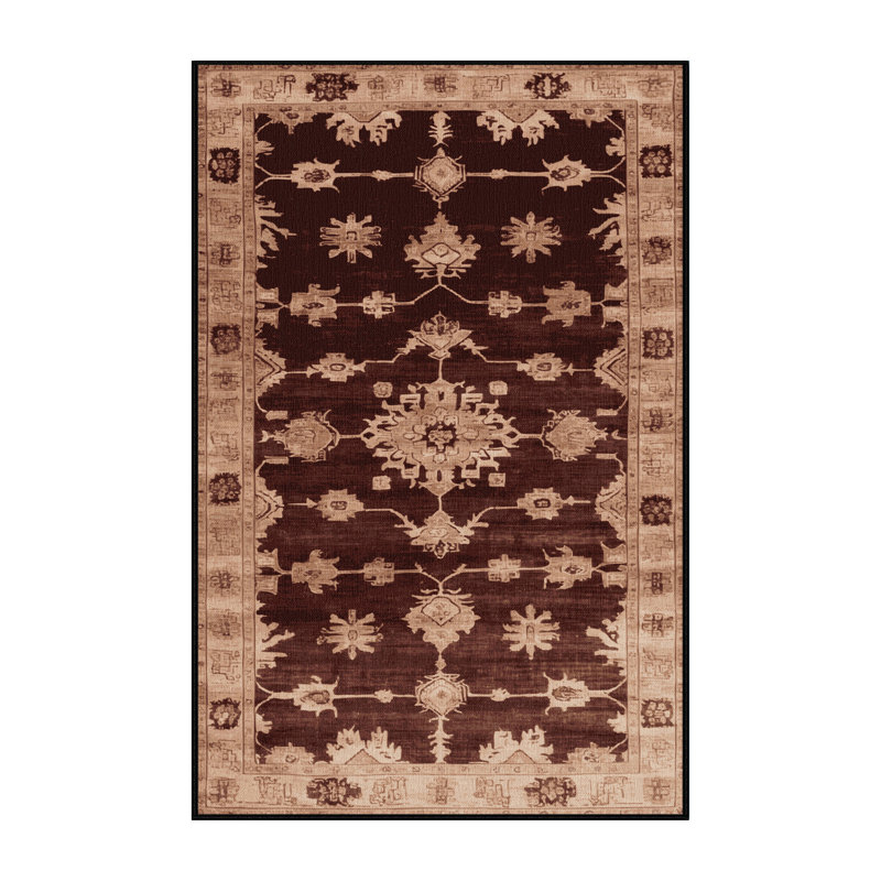 Tapis noir surteint lavable à la machine, Rectangulaire 8 pi x 10 pi