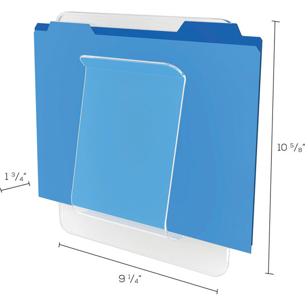 Polypropylene Magazine File Holder - Wide - Clear