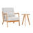 Mid-Century Modern Accent Chair with Durable Rubberwood-120886795-120886797