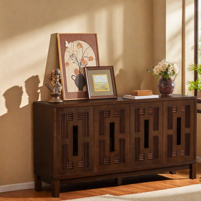 Grands bahuts et buffets, rangement en MDF noyer pour la cuisine