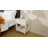 Single-Drawer Fluted Nightstand, with Open Storage and Gold Legs-48894871