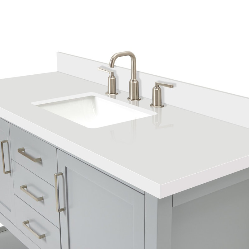 Abby 55" Single Bathroom Vanity Set, Gray