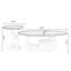 Ensemble de 2 tables gigognes de luxe, tables avec rangement pour le salon, ensemble de tables ovales et rondes, table centrale blanche, table basse, table d'appoint, grande table de 47,24 po, petite de 19,69 po