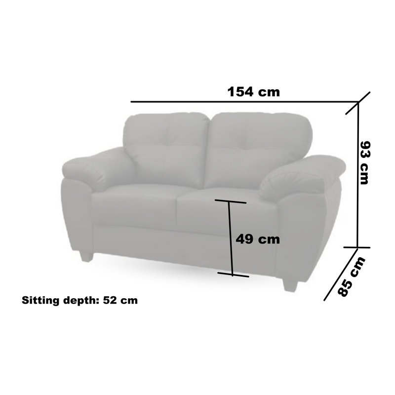 Capri 2 Seater Sofa Faux Leather