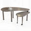 Table basse rotative contemporaine avec pieds en bois d'hévéa massif, table basse rotative à 360 degrés pour le salon et la chambre à coucher