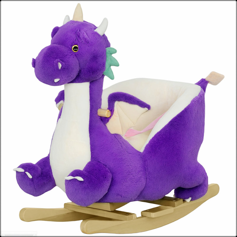 Cheval à bascule Imaginative Dragon mauve avec sons excitants pour les enfants, Mauve, Mauve