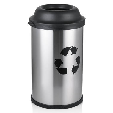10.5 Gallon Stainless Steel Slim Open Recycling Stations – Alpine