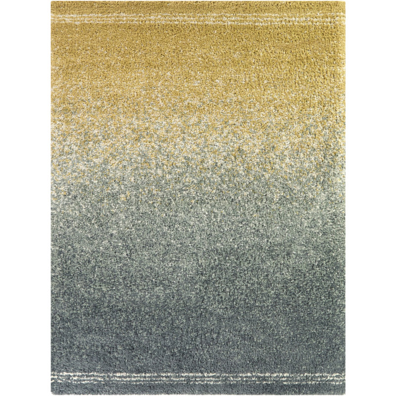 Tapis à poil long gris Norrisa, Rectangle 5 pi 3 po x 7 pi