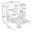 Lit escamotable en bois avec tablettes de rangement et lattes-311285980