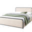 Très grande base de lit très grand moderne avec tête de lit tapissier courbée et 4 tiroirs de rangement, matériau de revêtement, capacité de poids de 800 lb, capacité inférieure
