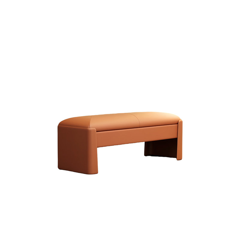 Repose-pieds rembourré Courtneyann, Orange