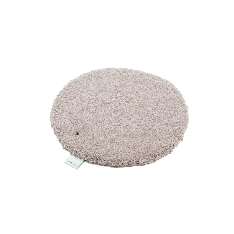 Circle Bath Rug, 90cm, Beige