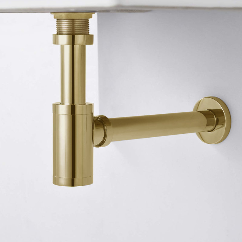 Ayna Décor Bathroom Sink P-Trap Kit with Adjustable Height Tube, Antique