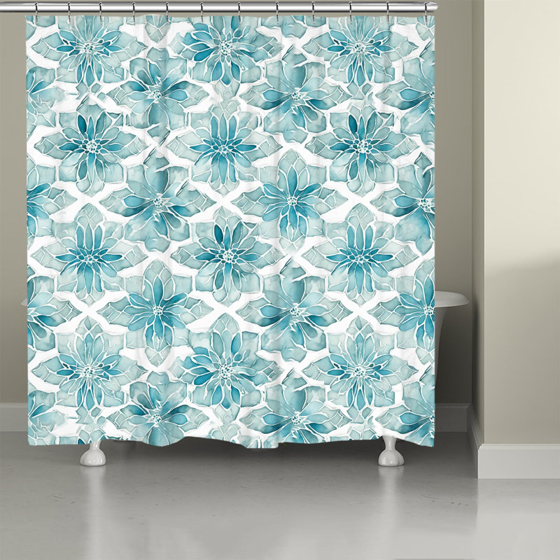  Crackled Glass Shower Curtain