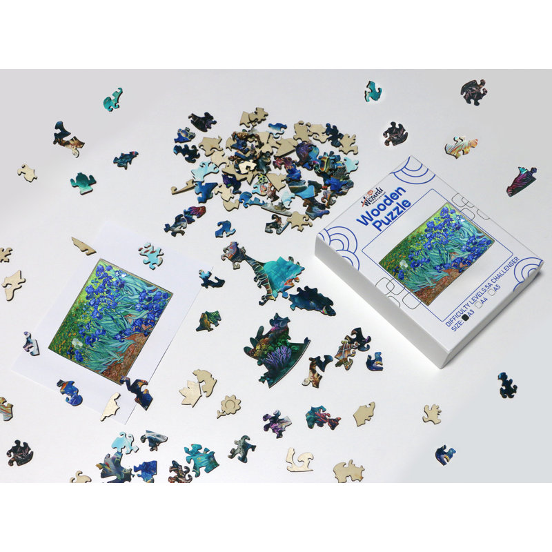 Irisai d'après Vincent Van Gogh - puzzle en bois par Wizardi F07N9-12