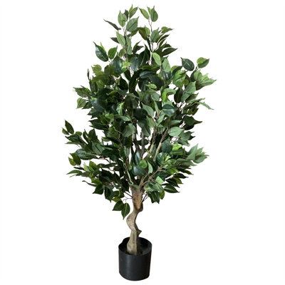 Faux Tree in Metal Planter