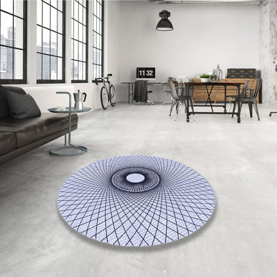 Tapis bleu tissé à la machine