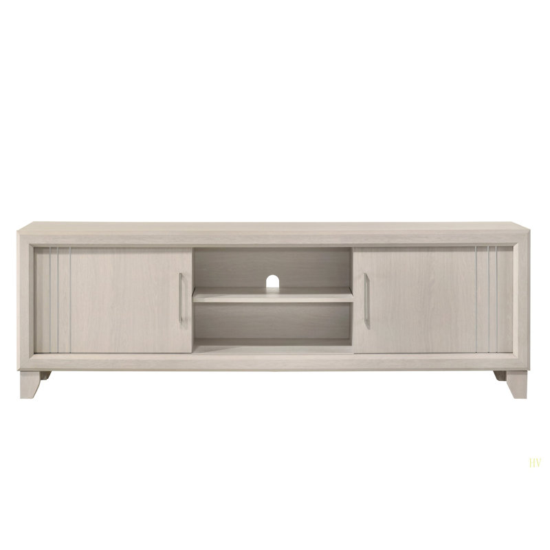 Meuble télé 1 pièce Contemporary, Blanc