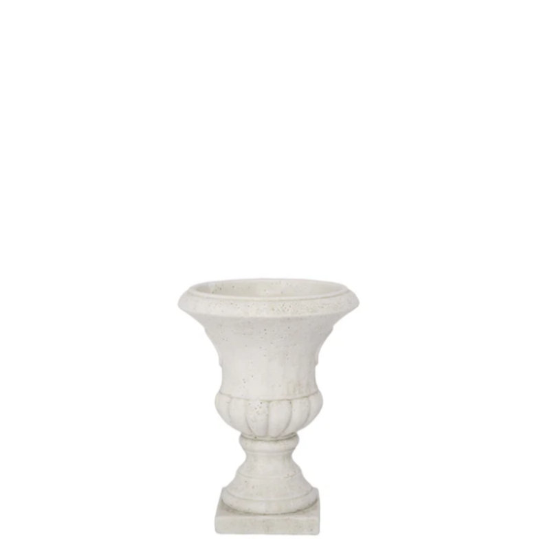 Vase en ciment Classic, H 9,5 po x l 7,5 po x P 7,5 po