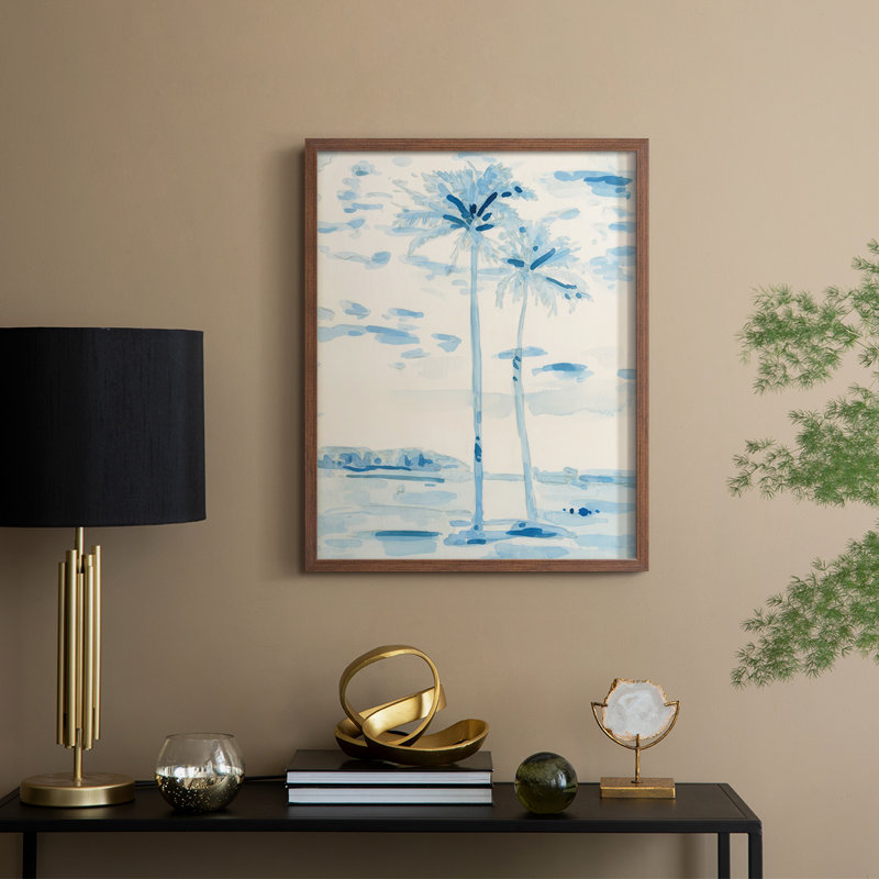Coconut Grove I, reproduction encadrée - bois massif, Noyer, H 15 po x l 12 po