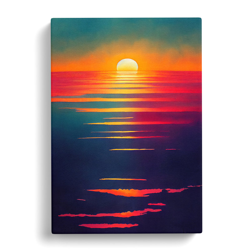 Gentle Ocean Sunset - Wrapped Canvas, 60cm H x 40cm W x 3cm D