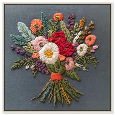 «Stitched Bloom Bouquet I», impressions sur toile par Art Remedy