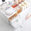 Organisateur de bureau multifonctionnel, rangement pour maquillage, fards à paupières, poudres, vernis à ongles, 9,65 po x 4,8 po x 3,67 po (blanc)