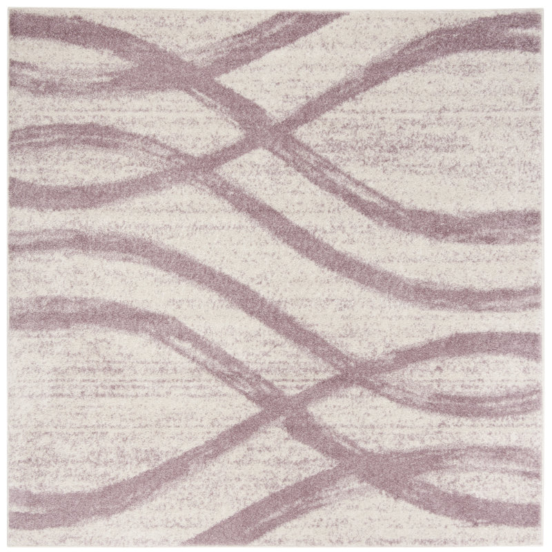 Shelva Performance Abstract Rug, Square 4'