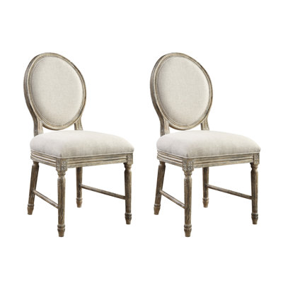 Chaises de salle à manger rembourrées brunes, ensemble de 2