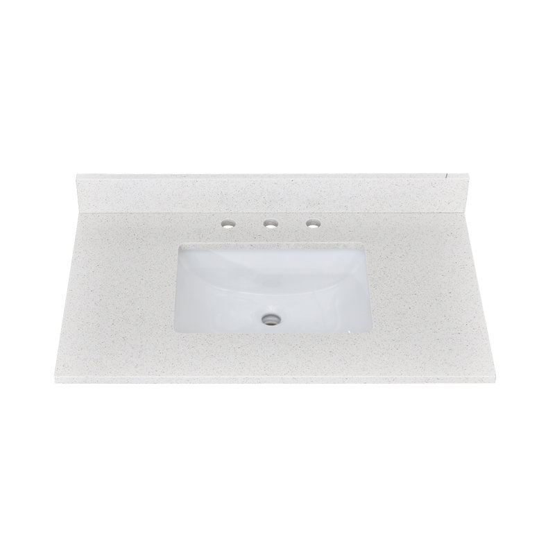36'' Quartz Single Bathroom Vanity Top with Sink