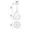 Mini-luminaire suspendu 1 lumière noir / finition cuivre pour les cuisines, les salles à manger, les coins lecture, les couloirs et les entrées-781292049