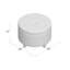 Repose-pieds rond en similicuir avec rangement l 24 po Breyonce-22111159