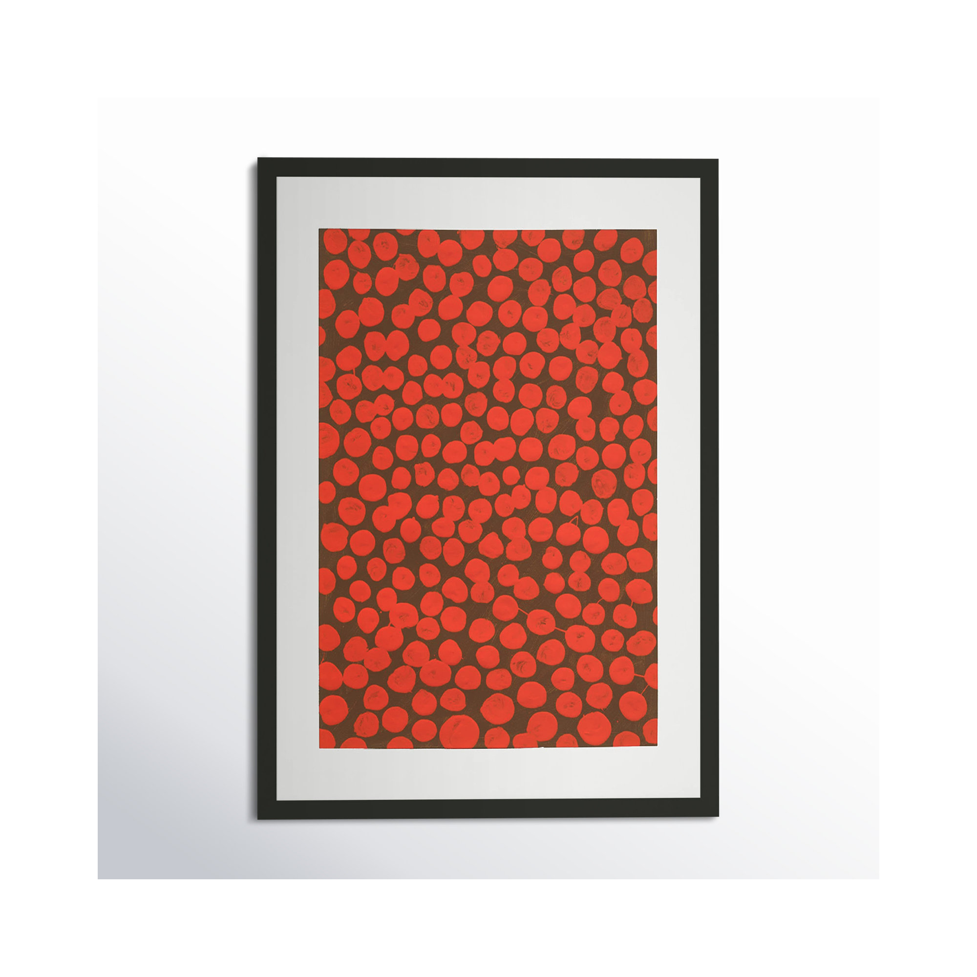 Salsa On Brown by Michela Sorrentino, 20" H x 14" W x 1.25" D, Black