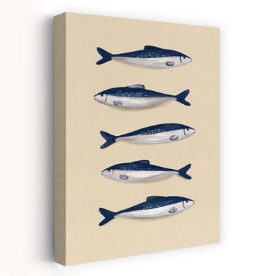 Motif de sardines bleues