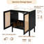 Meuble-lavabo de 30 pouces avec détails, dimensions peu encombrantes, évier facile à nettoyer et protection contre le débordement