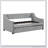 Upholstered Daybed With Trundle, Wood Frame With Tufted Buttons And Copper Nails