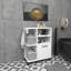 Rebusa 81cm Mobile Storage Cabinet with Door 4 Shelves 2 Hooks and Wheels-124265514