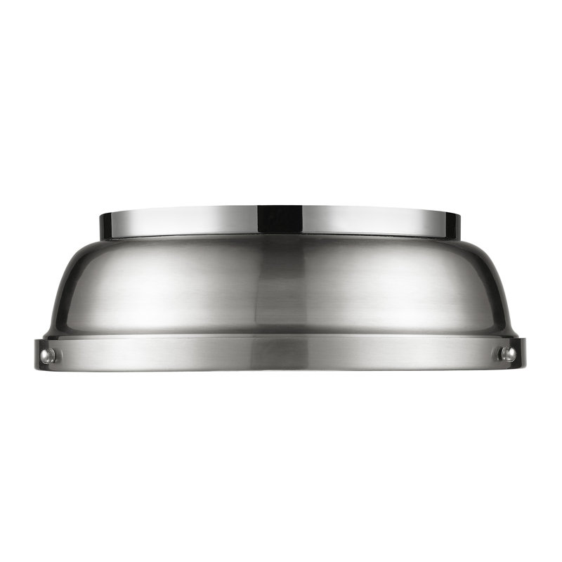 Plafonnier encastré 2 lumières Calico, Chrome, Étain