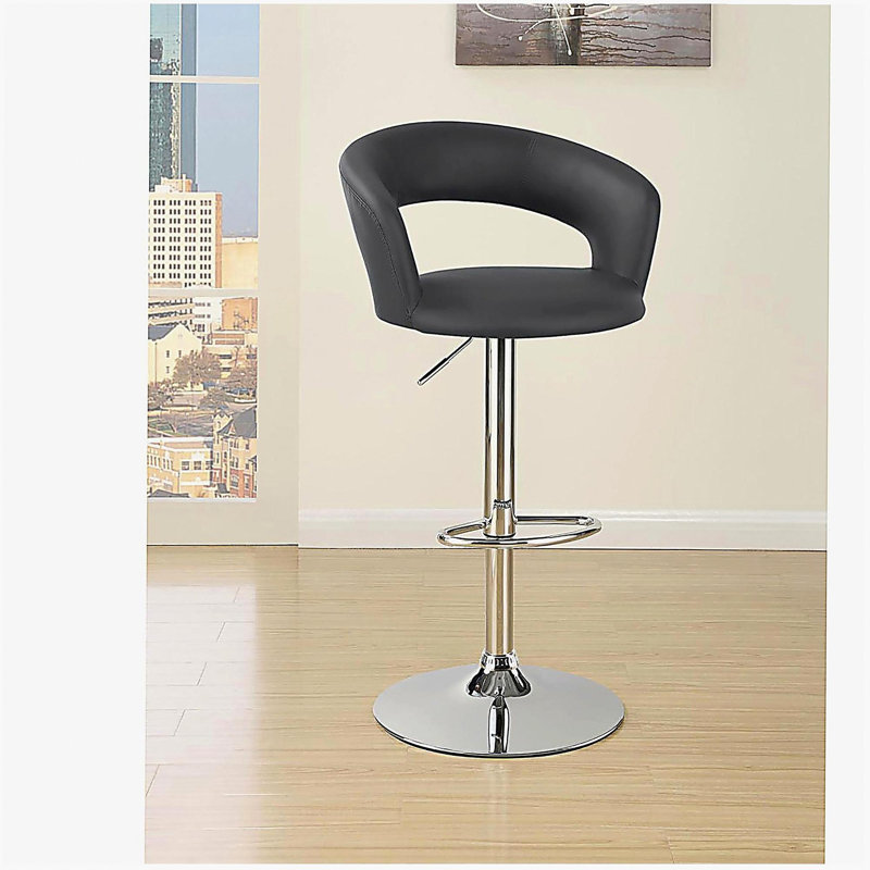 Grey and Chrome Adjustable Bar Stools